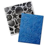 Seashell Seastar - Carpeta de plástico para repujado de álbumes de recortes, herramientas de tarjetas, plantillas de plástico