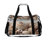 Seashells by The Seashore, correas de hombro ajustables, cremalleras dobles, bolsa de mano con gran capacidad y multifunción, bolsa de viaje para mujer, viajes, gimnasio, fin de semana.
