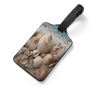 Seashells by The Seashore Etiquetas de equipaje para maletas, etiquetas de equipaje esenciales de viaje, etiquetas de maleta con tarjeta de dirección para bolsa de viaje maleta
