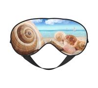 Seashells by The Seashore, máscara de seda para dormir, correa elástica, viaje y siesta, sombra de ojos suave para viajes, yoga y siesta