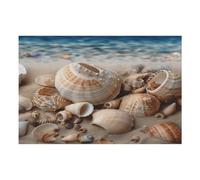 Seashells by The Seashore - Tapete de comida para gatos - Tapete antideslizante para comida para perros, fácil de limpiar, para alimentos y agua, suministros para mascotas para perros y gatos, 16 x 24