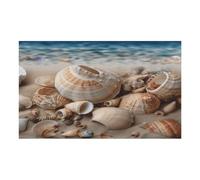 Seashells by The Seashore - Tapete de comida para gatos - Tapete antideslizante para comida para perros, fácil de limpiar, para alimentos y agua, suministros para mascotas para perros y gatos, 12 x 20