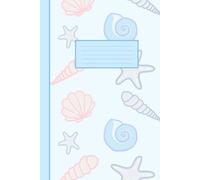 Seashells Grid Notebook: 6x9 Quad Ruled Journal, Coastal Seashells and Starfish Pattern Cover, 110 Pages for Daily Writing, Math, and Notes