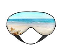 Seashells - Máscara de ojos de arena para hombres y mujeres, máscara para dormir con correa fácil de ajustar, cubierta nocturna para viajes