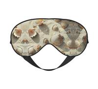 Seashells - Máscara de ojos unisex con estampado de arena, suave y cómoda, antifaz que bloquea la luz