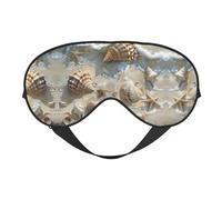 Seashells - Máscara de ojos unisex con estampado de arena, suave y cómoda, antifaz que bloquea la luz