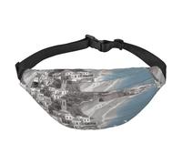 Seaside City - Riñonera ajustable para cinturón de viaje unisex, Black, Talla única, Mochila informal