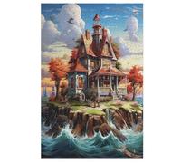 Seaside Cottage Puzzles de madera 1000 piezas adultas, póster Jigsaw Puzzle, diseño único juguete educativo para adolescentes y niños (78 x 53 cm)
