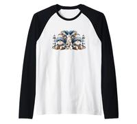 Seaside Lighthouse Keeper GNOME Couple For Family Vacation Camiseta Manga Raglan