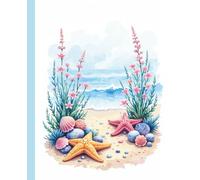 Seaside Starfish Composition Notebook: Wide Ruled | Seashells, Starfish & Ocean Waves | Writing Journal for School, Notes, or Creative Ideas