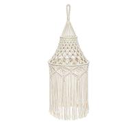 seasio LáMpara de Macramé Sombra Colgante Cubierta de Luz Colgante Oficina Dormitorio de Estar Cuarto de NiñOs Dormitorio Bohemio DecoracióN para el Hogar