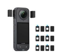 SEASKY [6 pares] Accesorios de espuma resistente al viento que reducen el ruido para cámara de acción deportiva Insta360 X4 X3 X2 Gopro Hero 13/12/11//10/9 negra