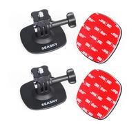 SEASKY Paquete de 2 soportes adhesivos flexibles A1 para casco con adhesivo | Para GoPro Hero13/12/11/10/9 Max DJI Action 6/5/4 Insta360 X6 X5 X4 X3 Ace Pro 2 accesorios de cámara deportiva superficies