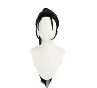 Season 2 Anime Hinatsuru Cosplay Wig Black Ponytail Hair Uzui Tengen Wife Heat Resistant Fiber Hair + Wig Cap