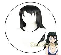 Season 2 Anime Suma Cosplay Wig Black Curly Hair Uzui Tengen Wife Heat Resistant Fiber Hair + Wig Cap Girls