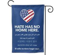 Season Garden Flags -Hate Has No Home Here Garden Flags - Double Sided Outdoor Holidays Yard Flags - Made of Polyester with Anti- C Holidays Flags for