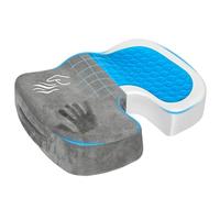 Season Guard Cojín de gel para asiento de oficina, cojín de espuma viscoelástica de gel antideslizante, para el dolor de coxis, para silla de escritorio, asiento de coche, alivio del dolor de espalda