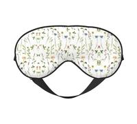 Season Watercolors of Herbs Flowers - Máscara de ojos opaca unisex, cubreojos para dormir con correas ajustables, máscara de ojos de viaje