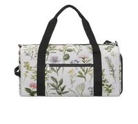 Season Watercolors of Herbs Flowersb - Bolsa de gimnasio ligera, bolsa de viaje con compartimento para zapatos, bolsa de gimnasio para mujer para pasar la noche, fin de semana, yoga, gimnasio, viajes