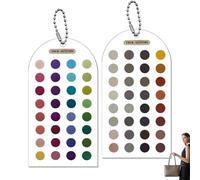 Seasonal Color Palette Cards - 2PCS Portable Acrylic Color Matching Guide, Double Sided Outfit Makeup Analysis Templates with Bead Chain | Matching Template Fashion Styling Shopping Travel Accessories