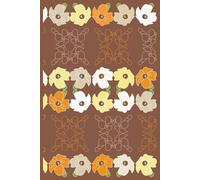 Seasonal Fall Colors, Puakenikeni flower Hawaiian Quilt Design Pattern: Notebook with 100 lined pages