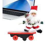 Seasonal Figure, Musical Scooter Riding Santa, Animated Christmas Decoration, Engaging Display Feature, Figura de mesa para oficina en casa, Event Planners Prop, Living Room Mantel, Tamaño Compacto