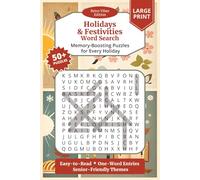 Seasonal Holidays & Festivities Word Search: Large Print Word Search Puzzles for Seniors, Boomers about Seasonal Holidays, Festivities and More | 6x9 ... Support (Word Search Retro Vibes Edition)