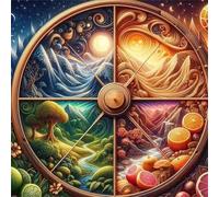 Seasonal Scenery Jigsaw Puzzle 70 Pieces 45x45cm/18x18inch, Difficult Jigsaw Puzzles for Adults 70, Beautiful Art Work, Great Festive Puzzle Gift for Men/Women