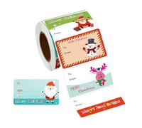 Seasonal Wrapping Labels - Christmas Stickers for Festive Joy | Paper Self Adhesive Name Tags, Compact Decorative Design, DIY Craft, Lovers, Family, Party, Classroom, Favor Wrapping