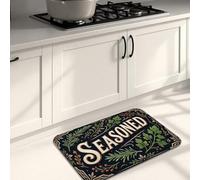 Seasoned with Love - Tapetes de cocina para piso, tapetes decorativos florales vintage, acolchados, cómodos, lavables, antideslizantes, para fregaderos de cocina, lavandería, baño, 16 x 24 pulgadas