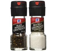 Seasoning Bundle - 2 Items: McCormick's Sea Salt Grinder 2.12 Oz. and McCormick's Black Peppercorn Grinder 1.0 Oz.