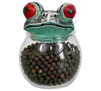 Seasoning Container - Frog Apothecary Jars For Home Cooks Meal Prep | Gothic Condiment Jar For Apartment Pantry Cabinet Shelves Pagans Wiccans Collectors Kitchen Living Room