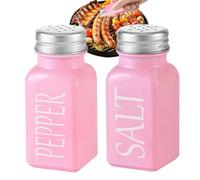 Seasoning Dispenser Containers | Jars Square With Easy-Access Lids | Salt And Seasoning Storage Shakers For Kitchen Use | Enhance Organization In Home Cooking | Stylish Clear Design For Modern K