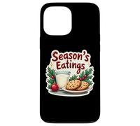 Season's Eating Divertidas Vacaciones navideñas de Leche y Galletas Carcasa para iPhone 13 Pro MAX