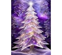 SEASONS GREETING CHRISTMAS TREE Purple *MINI JOURNAL NOTEBOOK DIARY ART SKETCH BOOK: 5x7 Note Card Size Holiday Stocking Stuffer Gift-Violet Amethyst ... SUPPLY-Homeschool College Ivy University