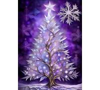 SEASONS GREETING CHRISTMAS TREE Purple *MINI JOURNAL NOTEBOOK DIARY ART SKETCH BOOK: 5x7 Note Card Size Holiday Stocking Stuffer Gift-Violet Amethyst ... OFFICE SCHOOL PARTY SUPPLY-Homeschool College