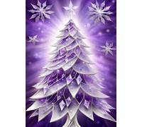 SEASONS GREETING CHRISTMAS TREE Purple *MINI JOURNAL NOTEBOOK DIARY ART SKETCH BOOK: 5x7 Note Card Size Holiday Stocking Stuffer Gift-Violet Amethyst ... SUPPLY-Homeschool College Ivy University