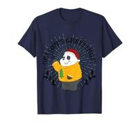 Season's Greetings Panda Navidad Cheer Holiday Camiseta