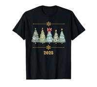 Seasons Greetings Ropa navideña Elegantes árboles de Navidad Camiseta