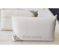SEASONS - Pack 2 Almohadas Viscoelásticas Viaje, 43 x 22 x 10 cm, con Funda Strech Desenfundable con Cremallera, Antiácaros y Antibacterias, Tejido con Hilo de Plata y Aloe Vera, Fabricado en España