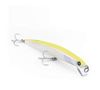 Seaspin Mommotti 115 SF - Señuelo Artificial para Pesca a Spinning, Long Jerk Minnow Flotante 115 mm 12 g - D.C.G., Armadura Pasante - para Lubina (GLWG)