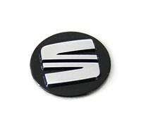 Seat 5FA837891BUW - Placa con emblema, color negro y cromo