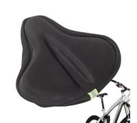 Seat Cushion, Saddle Cover with Reflective Strips, Memory Foam, Non Slip Breathable Pad, Indoor Outdoor, Road Mountain Cycling, Stationary Exercise, Universals Fit, Easy Install, Home Gym, 27 x 24 cm