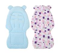 Seat Pad, Cotton Stroller Cushion, Stroller Seat Liner, (Blue/pink/gray) 15.75x31.5 Inches, Oxford Cloth Baby Filament for Pushchair Car Seating Push Chair