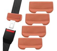 Seatbelt Buckle Protector, 4-Piece Silicone Friction, 8x4.3cm Interior Cover, Flexible Material, Protection Tool with Anti-Scratch Design, Buckle Guard for SUV and Truck