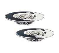 Seatery 2 coladores de drenaje de bañera cestas de filtro de drenaje de ducha colector de cabello de acero inoxidable para desagüe de piso de baño apto para orificio de drenaje de 1.6 a 3.9 pulgadas