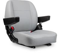 SEATIN Asiento universal gris para tractor, con microinterruptor, reposabrazos y cinturón de seguridad, para cortacéspedes y tractores Scag Ferris Hustler Gravely Bad Boy Kubota Toro de giro cero