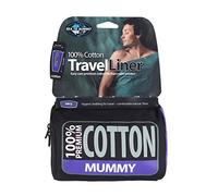 SEATO SUMMIT AMUMMYOSNB Saco sábana algodón Traveller Momia Marino, Adultos Unisex, Azul (Blue), Talla Única