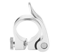 Seatpost Clamp Quick Release | 28.6mm Aluminum Alloy for Road/Mountain | Lightweight 41g, Oxidation - Proof & Sturdy (Silver)