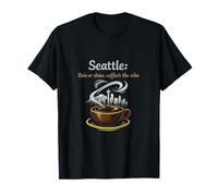 Seattle Coffee Skyline Rain or Shine City Pride Novedad Camiseta